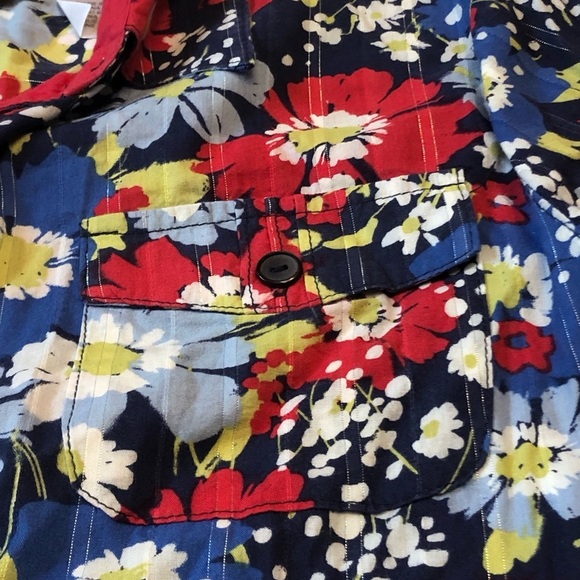 Vintage Alfred Dunner Floral Print Blouse Shirt Size 10 - Picture 8 of 8